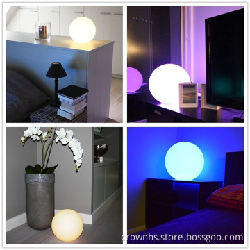 6 Inch LED Luminous Light Globe Rechargeable Multi-Color Round Lamp Ball shape Suitable for Valentine's Day